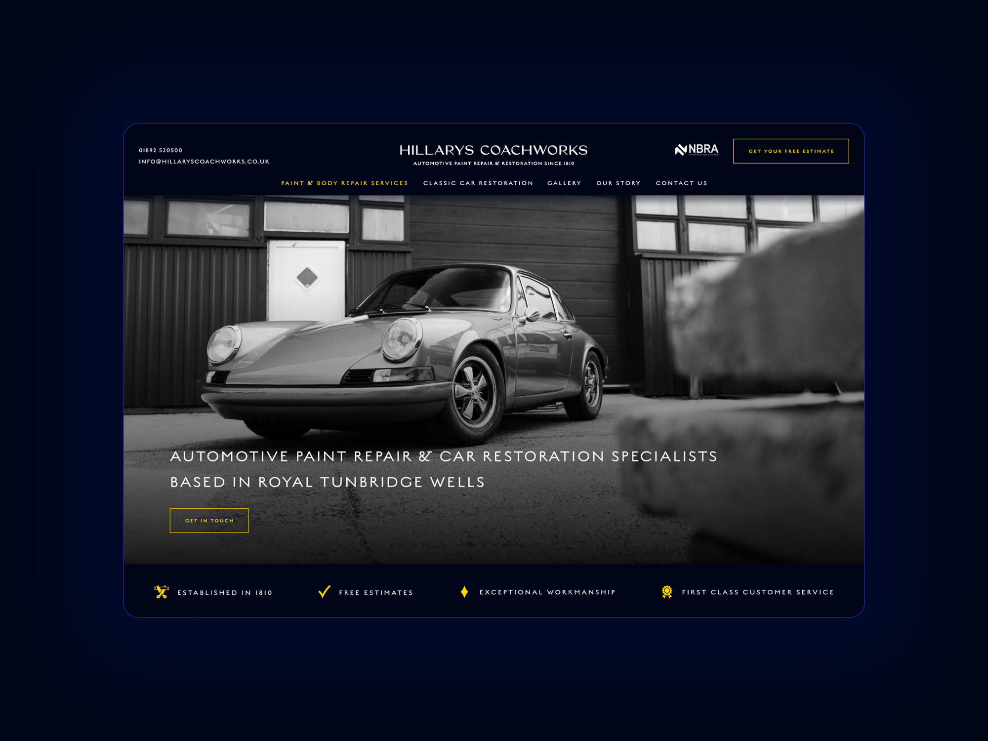 Hillarys Coachworks Branding & Website Design by Lythouse / JW Designer