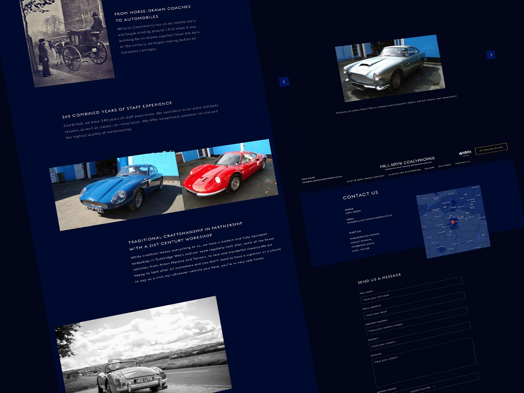 Hillarys Coachworks Branding & Website Design by Lythouse / JW Designer
