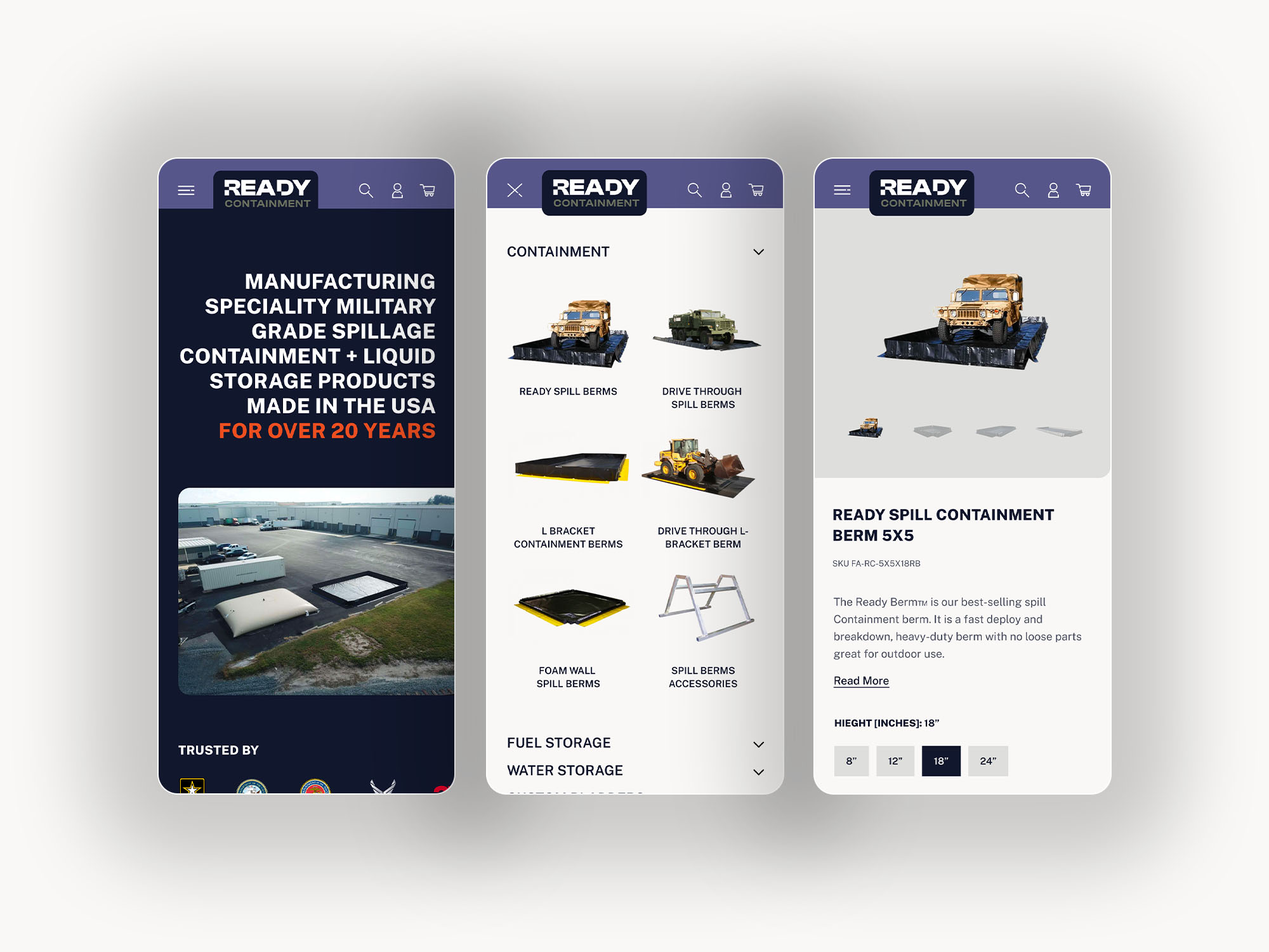 Ready Containment Branding & Website Design by Lythouse / JW Designer