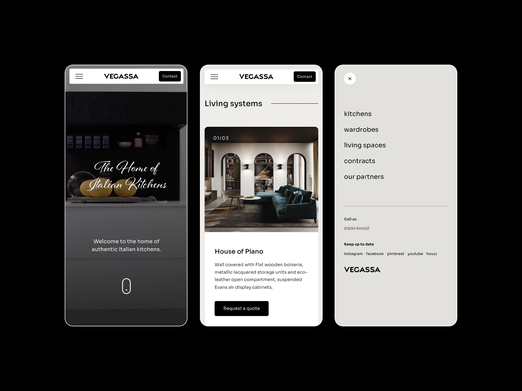 Vegassa Italian Kitchens Branding & Website Design by Lythouse / JW Designer